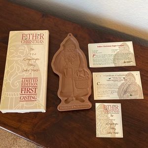 Longaberger Father Christmas Mold numbered Edition